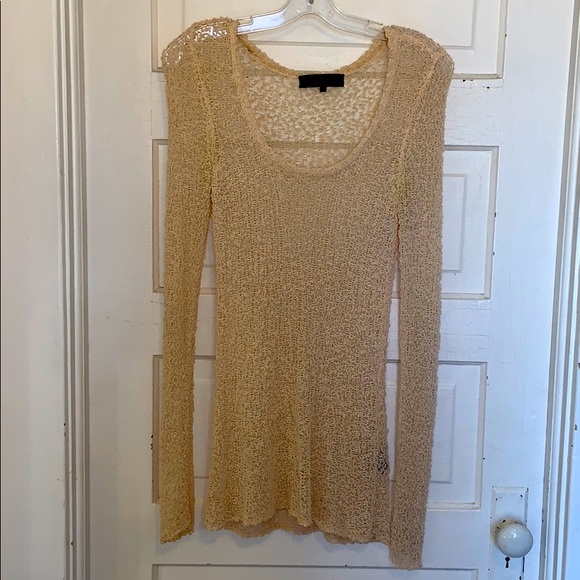 rag & bone mesh cream sweater size S - Picture 1 of 6